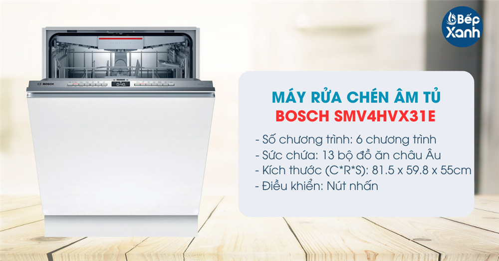 Máy rửa bát âm tủ Bosch SMV4HVX31E