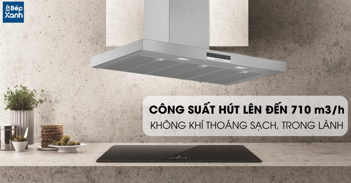 Hút mùi Bosch HMH.DWB97DM50B công suất mạnh mẽ