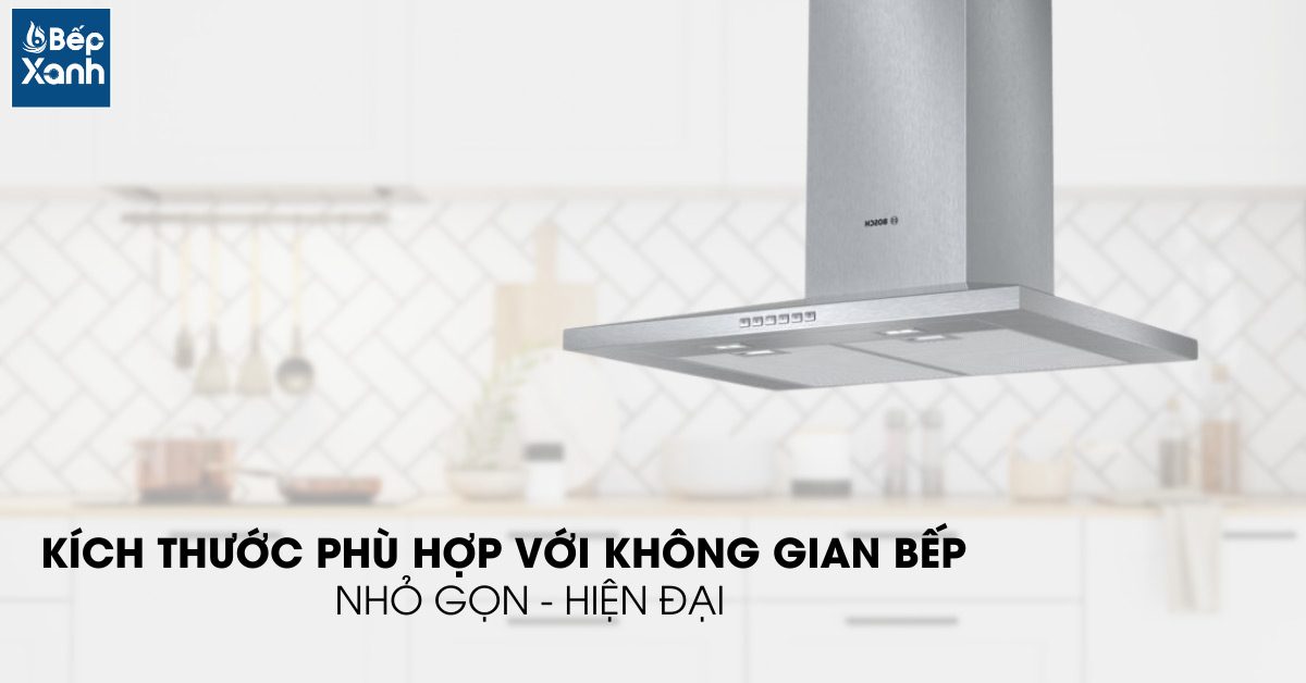 Kích thước phù hợp không gian bếp