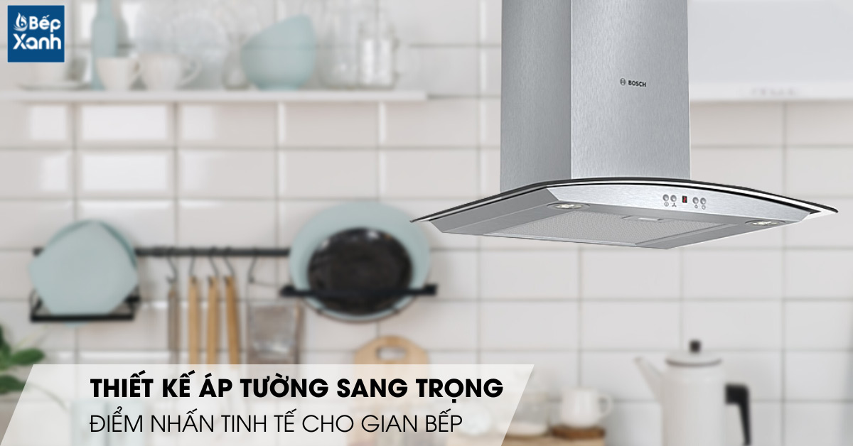 Máy hút mùi Bosch DWA06E651 có thiết kế áp tường sang trọng