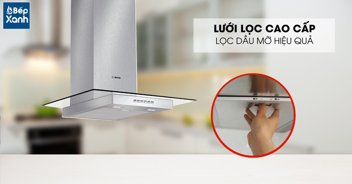 Lưới lọc dầu Inox cao cấp của máy hút mùi Bosch DWA067A50