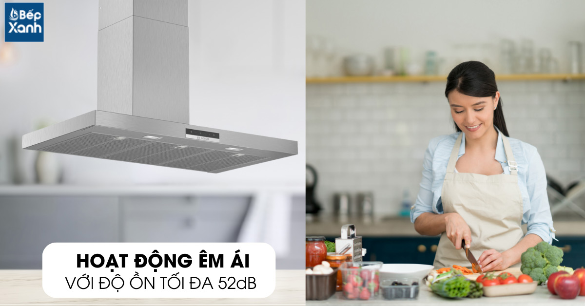 Hút mùi Bosch HMH.DWB97DM50B có độ ồn thấp