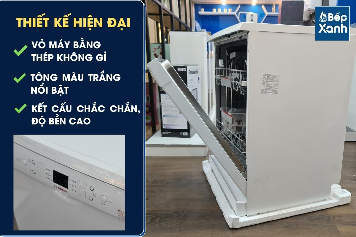 Máy rửa bát SMS63L02EA làm bằng thép không gỉ