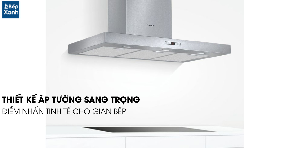 Máy hút mùi áp tường Bosch DWB097E50 thiết kế kiểu chữ T