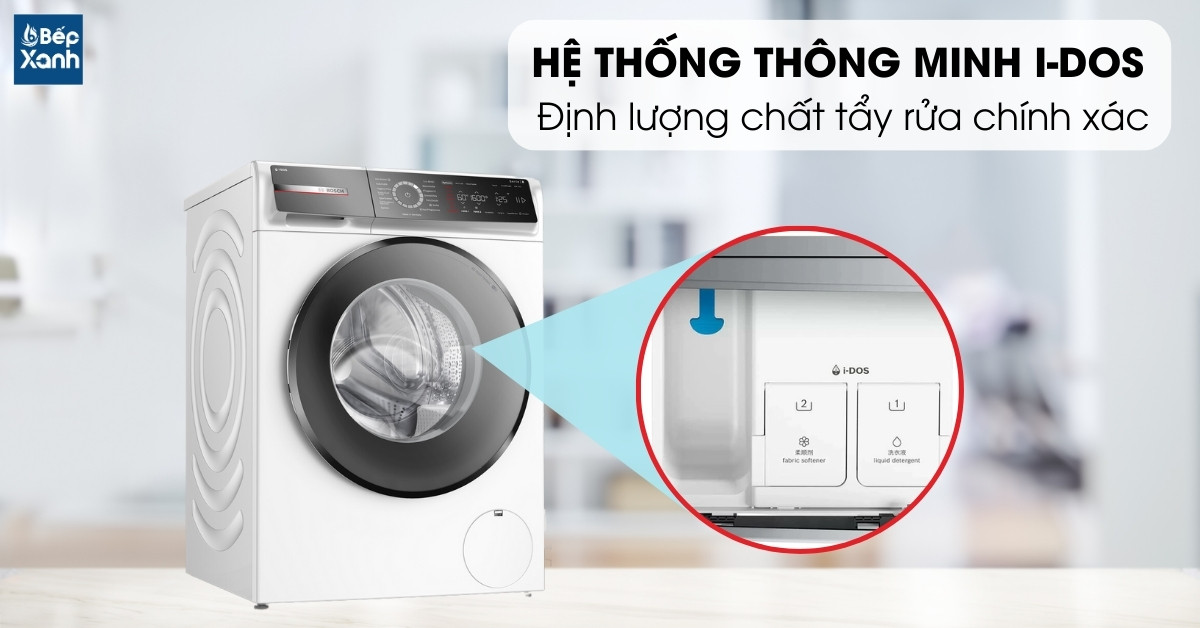 Máy giặt Bosch WGB256A40 định lượng chất tẩy rửa chính xác nhờ hệ thống I-DOS