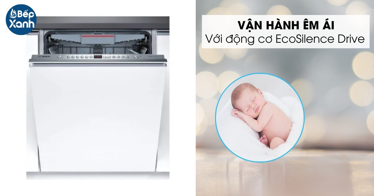 độ ồn thấp - máy rửa chén Bosch SMV46MX03E