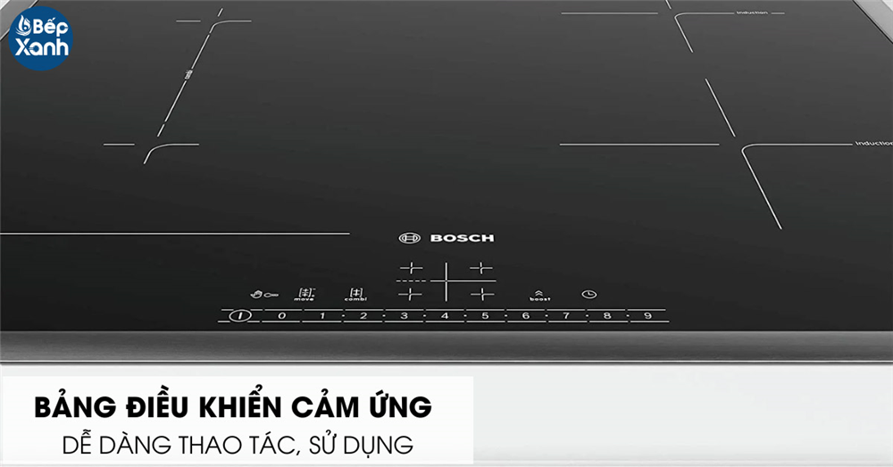 Bếp từ 4 vùng nấu có bảng điều khiển cảm ứng