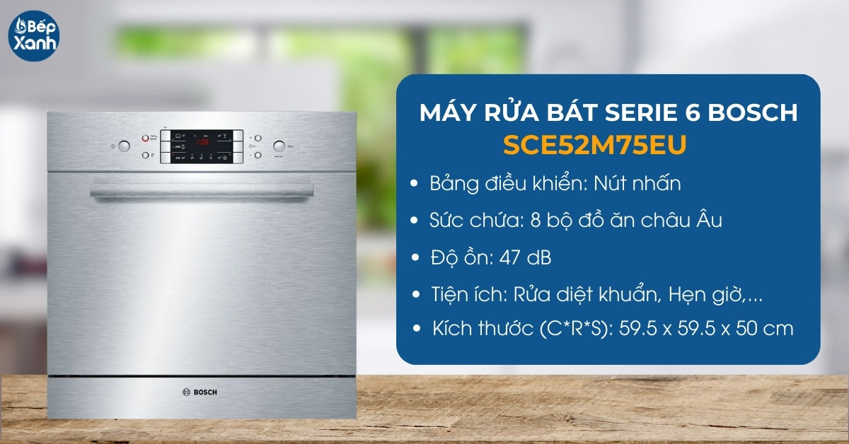 Thông số máy rửa bát mini Bosch SCE52M75EU