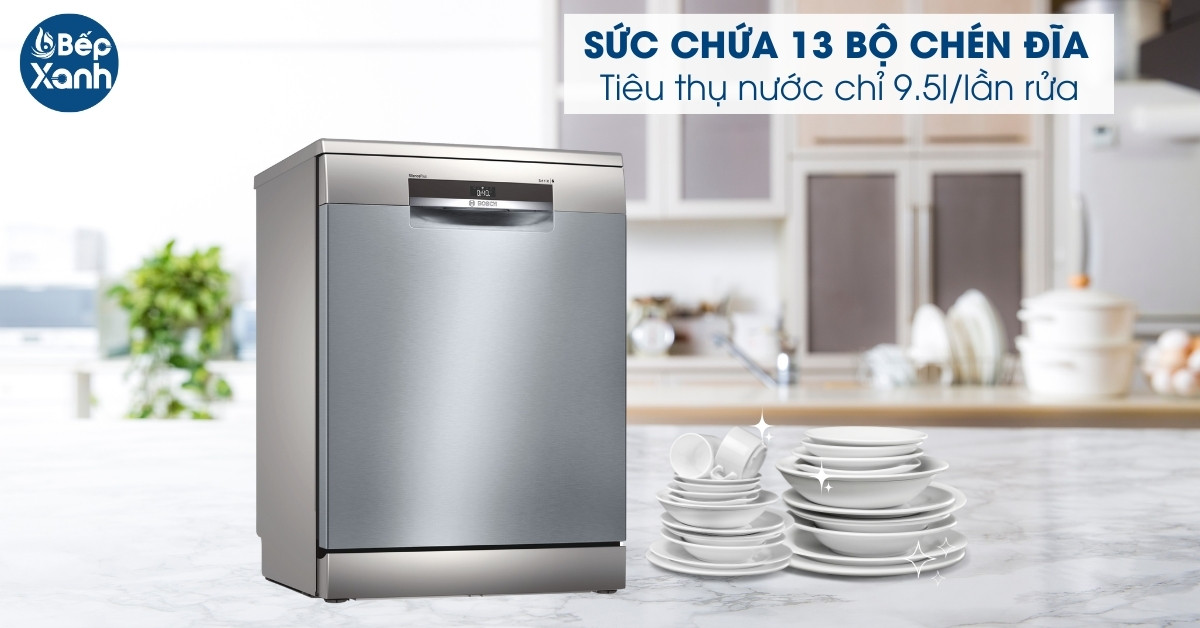 máy rửa chén Bosch SMS6ECI03E sức chứa 13 bộ