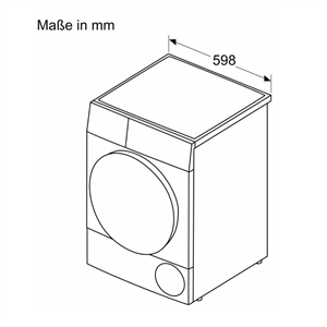 Máy sấy quần áo Bosch WQB245B40 / Series 8, 9kg